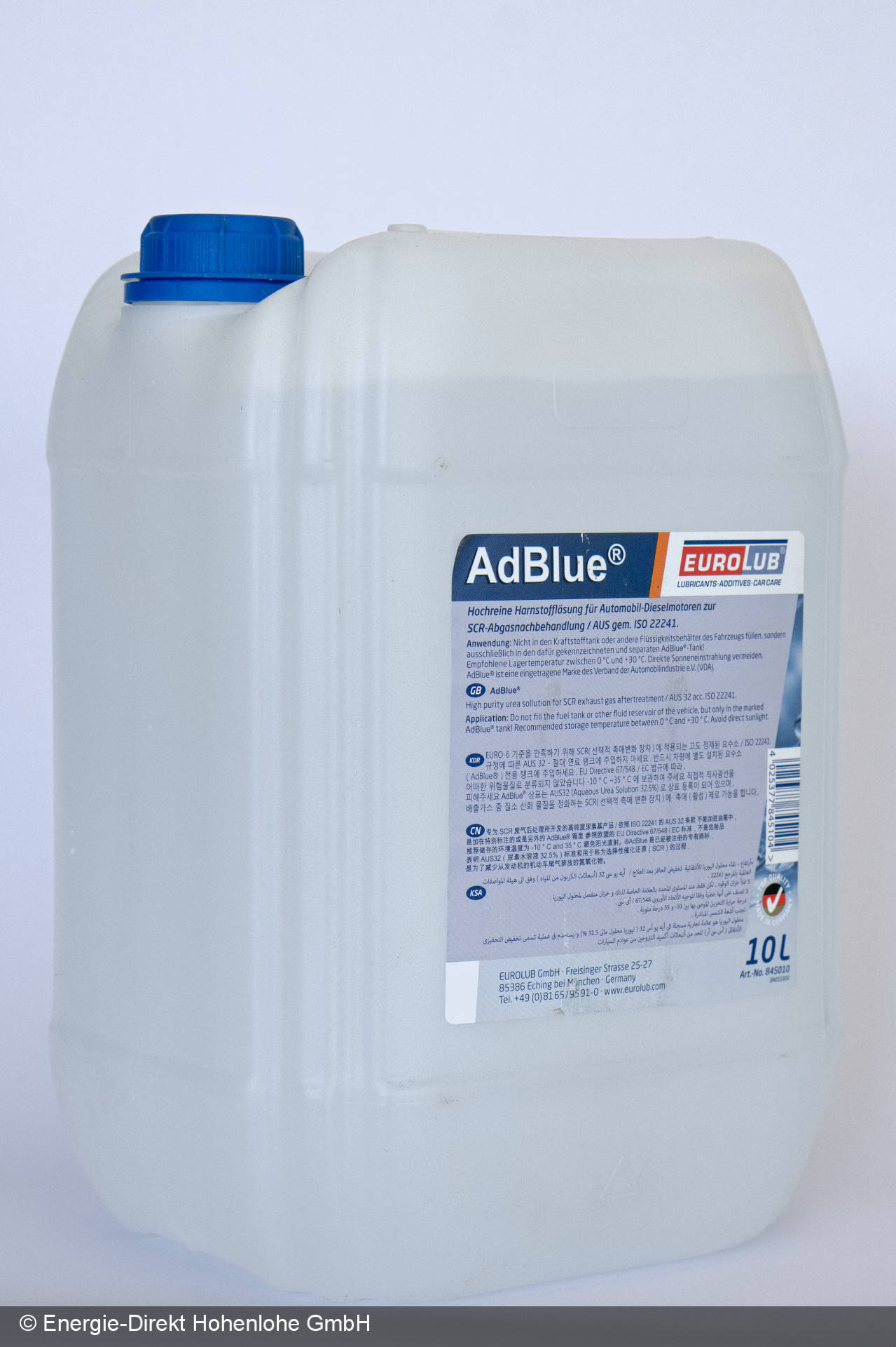 AdBlue® DIN 70070, 10 Liter Kanister - EDi Hohenlohe